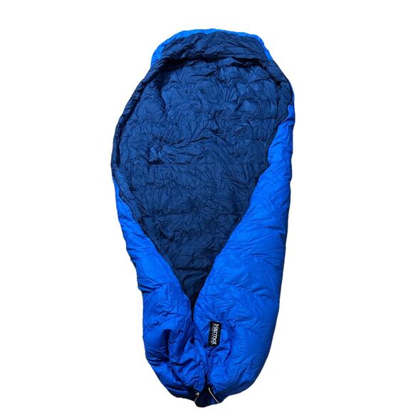 Marmot Down Sleeping Bag 2lbs 6oz Compression Sack Lightweight Double Zipper USA - Picture 1 of 10
